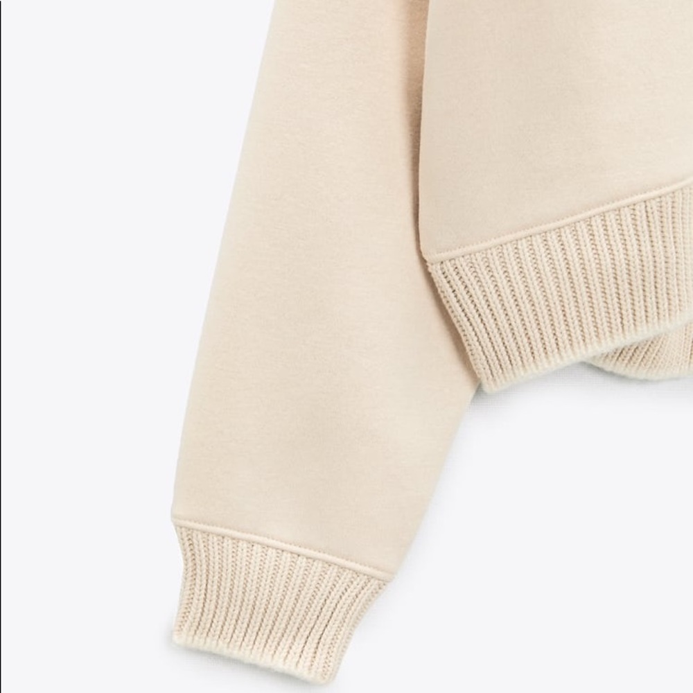 Zara Tricot Rib Sweatshirt - Picture 6 of 8